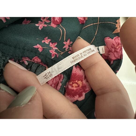 Free People XS Women Flower Fields Mini Tunic FP Dress Floral Oversized 39-9 - Picture 5 of 11